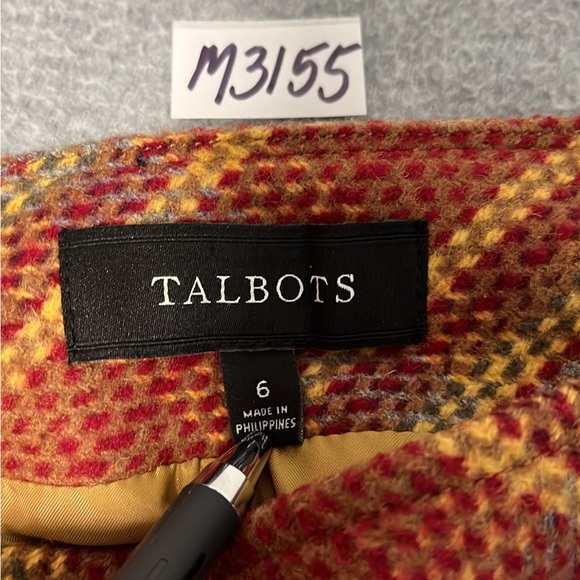 Talbots Womens Wool Plaid Skirt Size 6 Preppy Academia Career Office Tweed - Picture 2 of 11